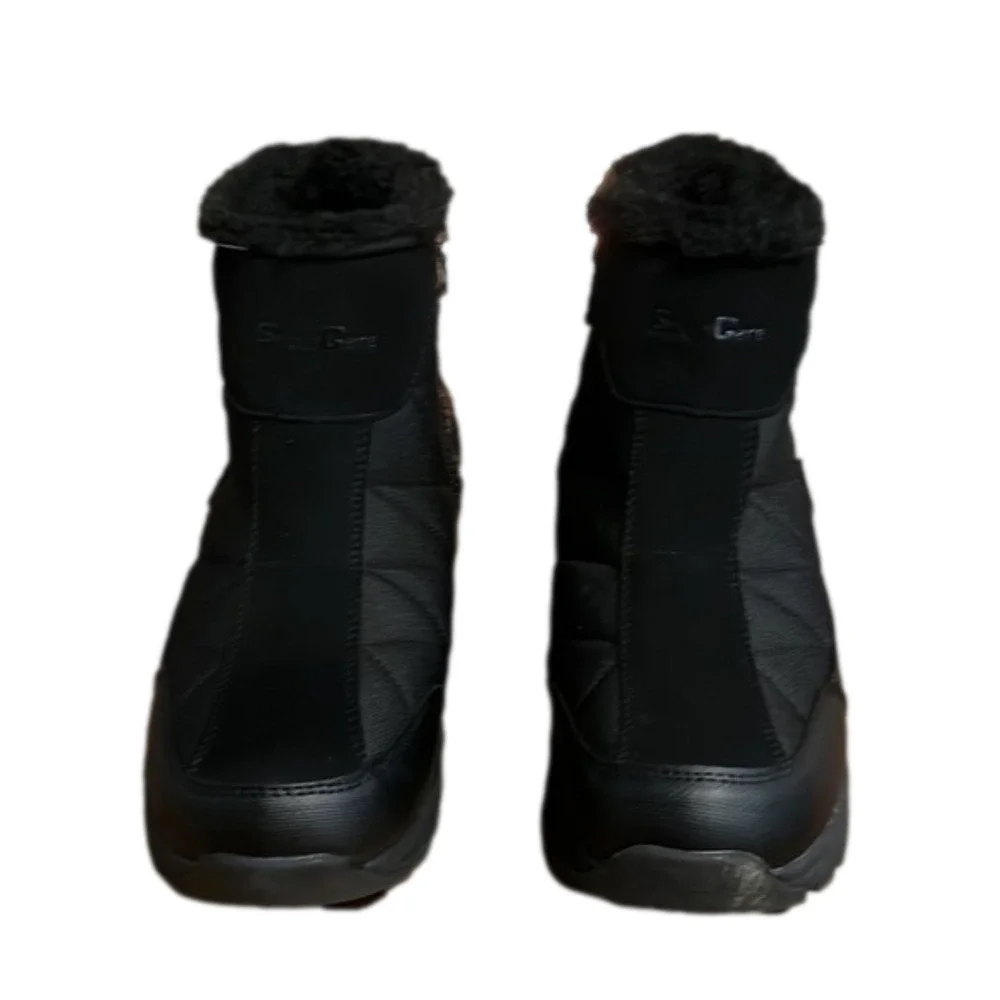 Silent Care Fur Lined Winter Boots Waterproof Reflective Zippers